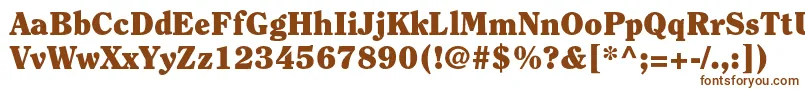 Шрифт ClearfacestdBlack – коричневые шрифты на белом фоне
