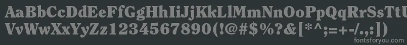 ClearfacestdBlack-fontti – harmaat kirjasimet mustalla taustalla