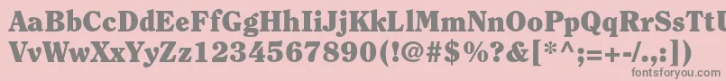 フォントClearfacestdBlack – ピンクの背景に灰色の文字