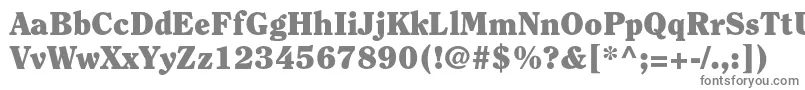ClearfacestdBlack-fontti – harmaat kirjasimet valkoisella taustalla