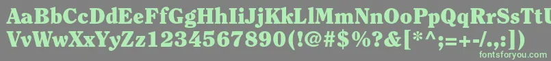 Шрифт ClearfacestdBlack – зелёные шрифты на сером фоне