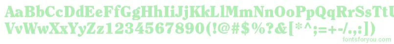Шрифт ClearfacestdBlack – зелёные шрифты