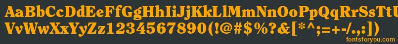 Шрифт ClearfacestdBlack – оранжевые шрифты на чёрном фоне