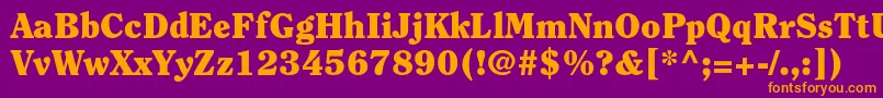 Шрифт ClearfacestdBlack – оранжевые шрифты на фиолетовом фоне