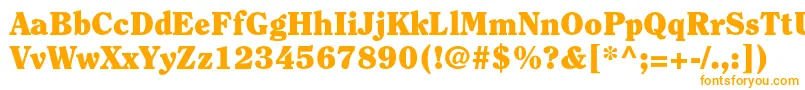 ClearfacestdBlack-Schriftart – Orangefarbene Schriften auf weißem Hintergrund
