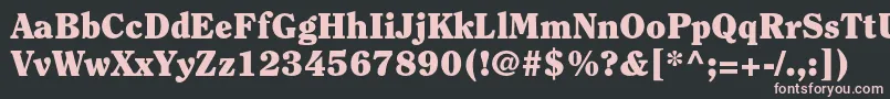 ClearfacestdBlack Font – Pink Fonts on Black Background