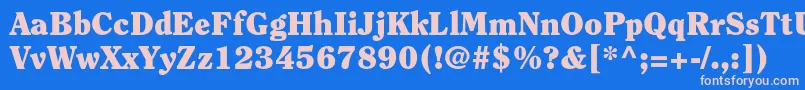 ClearfacestdBlack Font – Pink Fonts on Blue Background