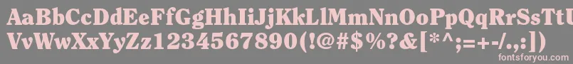 フォントClearfacestdBlack – 灰色の背景にピンクのフォント