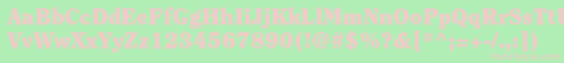 ClearfacestdBlack-fontti – vaaleanpunaiset fontit vihreällä taustalla