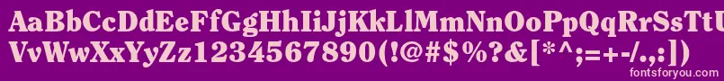 Шрифт ClearfacestdBlack – розовые шрифты на фиолетовом фоне
