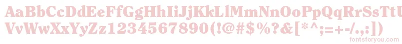 Шрифт ClearfacestdBlack – розовые шрифты на белом фоне