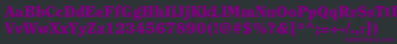 ClearfacestdBlack Font – Purple Fonts on Black Background