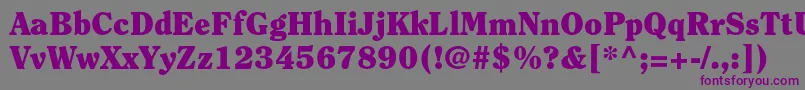 ClearfacestdBlack-Schriftart – Violette Schriften auf grauem Hintergrund