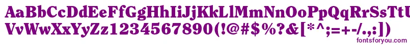 Шрифт ClearfacestdBlack – фиолетовые шрифты на белом фоне