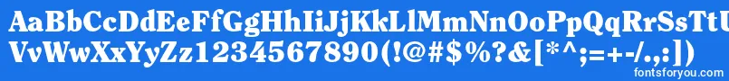 Шрифт ClearfacestdBlack – белые шрифты на синем фоне