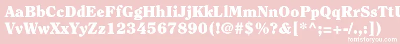 ClearfacestdBlack-fontti – valkoiset fontit vaaleanpunaisella taustalla