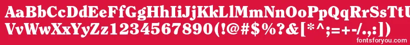 Шрифт ClearfacestdBlack – белые шрифты на красном фоне