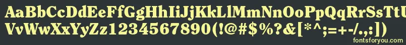 ClearfacestdBlack-fontti – keltaiset fontit mustalla taustalla