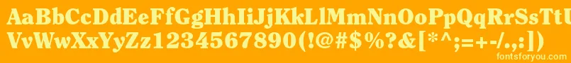 ClearfacestdBlack Font – Yellow Fonts on Orange Background