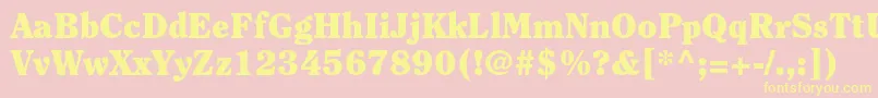 ClearfacestdBlack-fontti – keltaiset fontit vaaleanpunaisella taustalla