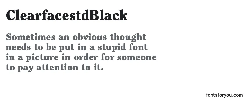 ClearfacestdBlack Font
