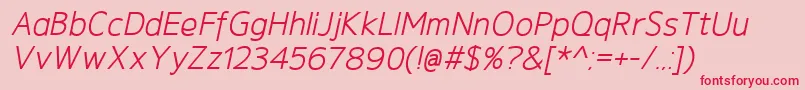 GeldersansItalic Font – Red Fonts on Pink Background