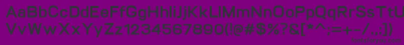 フォントVitroBold – 紫の背景に黒い文字