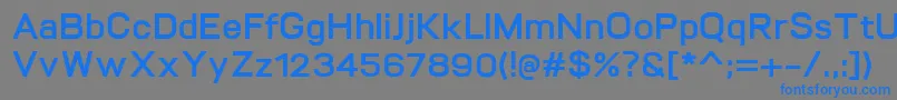 フォントVitroBold – 灰色の背景に青い文字