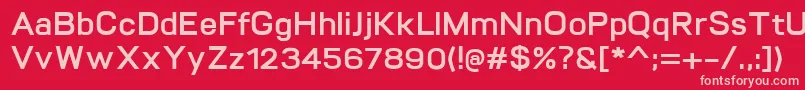 VitroBold Font – Pink Fonts on Red Background