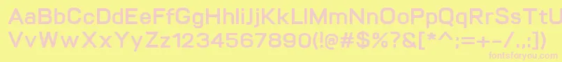 VitroBold Font – Pink Fonts on Yellow Background