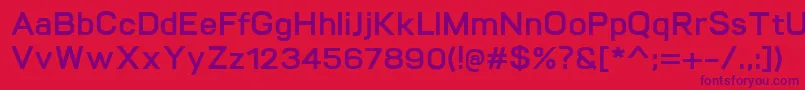 VitroBold-Schriftart – Violette Schriften auf rotem Hintergrund
