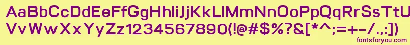 VitroBold Font – Purple Fonts on Yellow Background