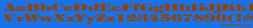 TiffanyHeavyNormalEx Font – Brown Fonts on Blue Background