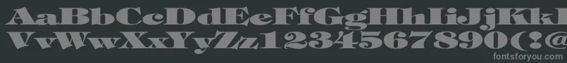 TiffanyHeavyNormalEx-Schriftart – Graue Schriften auf schwarzem Hintergrund