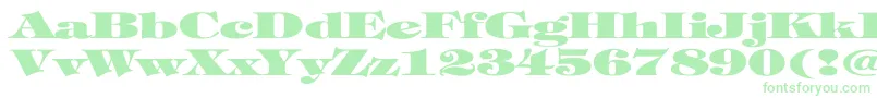 TiffanyHeavyNormalEx Font – Green Fonts on White Background