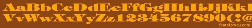 TiffanyHeavyNormalEx-fontti – oranssit fontit ruskealla taustalla