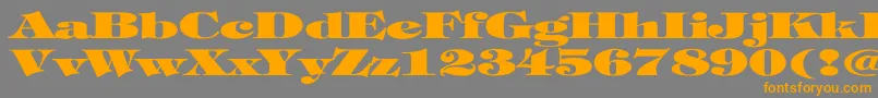 TiffanyHeavyNormalEx Font – Orange Fonts on Gray Background