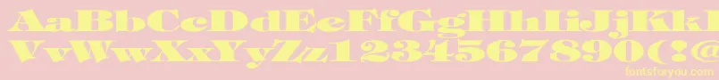 TiffanyHeavyNormalEx Font – Yellow Fonts on Pink Background