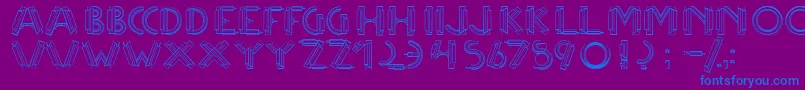 Multicapsone Font – Blue Fonts on Purple Background