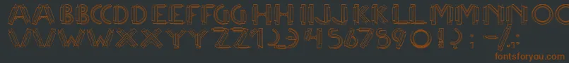 Multicapsone-fontti – ruskeat fontit mustalla taustalla