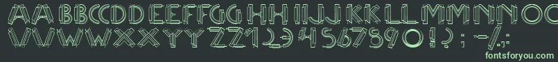 Шрифт Multicapsone – зелёные шрифты на чёрном фоне