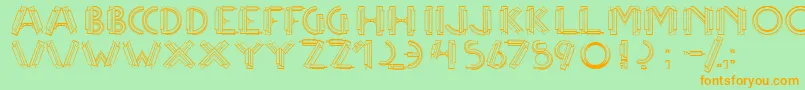 More about Multicapsone Font Multicapsone Font – Orange Fonts on Green Background