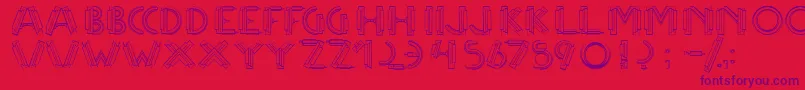 Multicapsone Font – Purple Fonts on Red Background