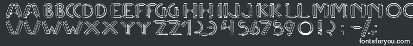 フォントMulticapsone – 黒い背景に白い文字