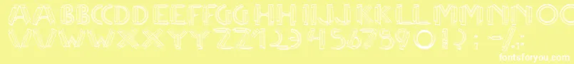 Multicapsone Font – White Fonts on Yellow Background
