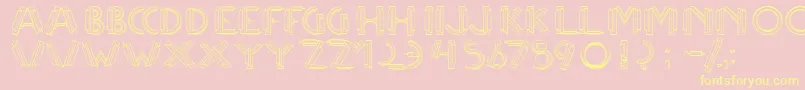 Multicapsone Font – Yellow Fonts on Pink Background