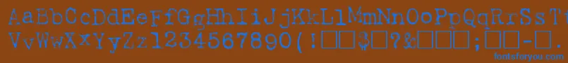 HartingPlain-fontti – siniset fontit ruskealla taustalla