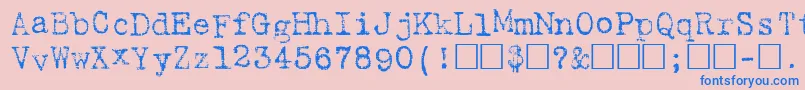 Шрифт HartingPlain – синие шрифты на розовом фоне