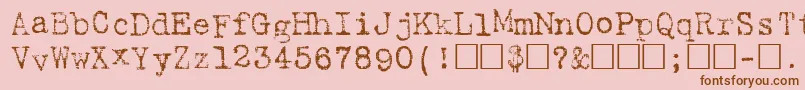 HartingPlain-Schriftart – Braune Schriften auf rosa Hintergrund