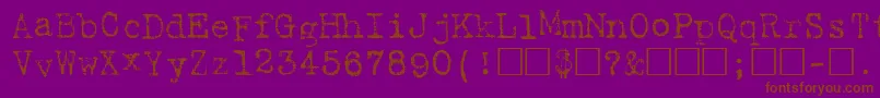 HartingPlain-fontti – ruskeat fontit violetilla taustalla